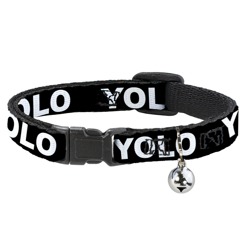 Cat Collar Breakaway - YOLO Black White Breakaway Cat Collars Buckle-Down   