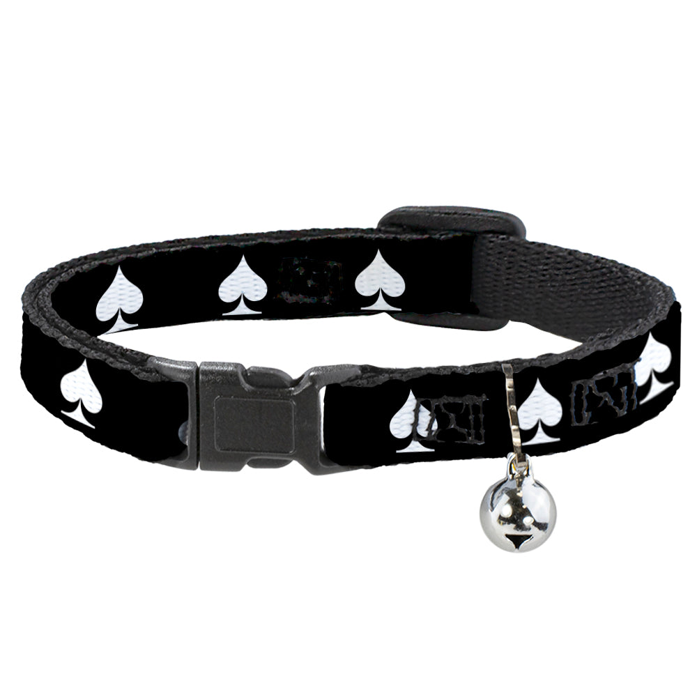Cat Collar Breakaway - Spade Black White Breakaway Cat Collars Buckle-Down   