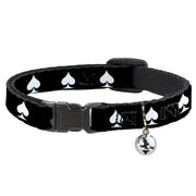 Cat Collar Breakaway - Spade Black White Breakaway Cat Collars Buckle-Down   