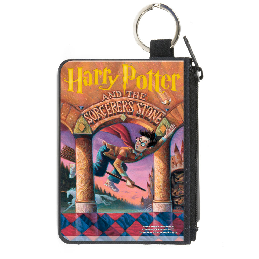 Canvas Zipper Wallet - MINI X-SMALL - Harry Potter and the Sorcerer's Stone Book Cover Drawing Canvas Zipper Wallets Harry Potter