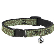 Cat Collar Breakaway - Peace Sage Olive Breakaway Cat Collars Buckle-Down   