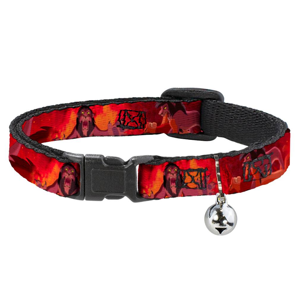 Cat Collar Breakaway - Simba Scar Battle Scene Fiery Red Breakaway Cat Collars Disney   