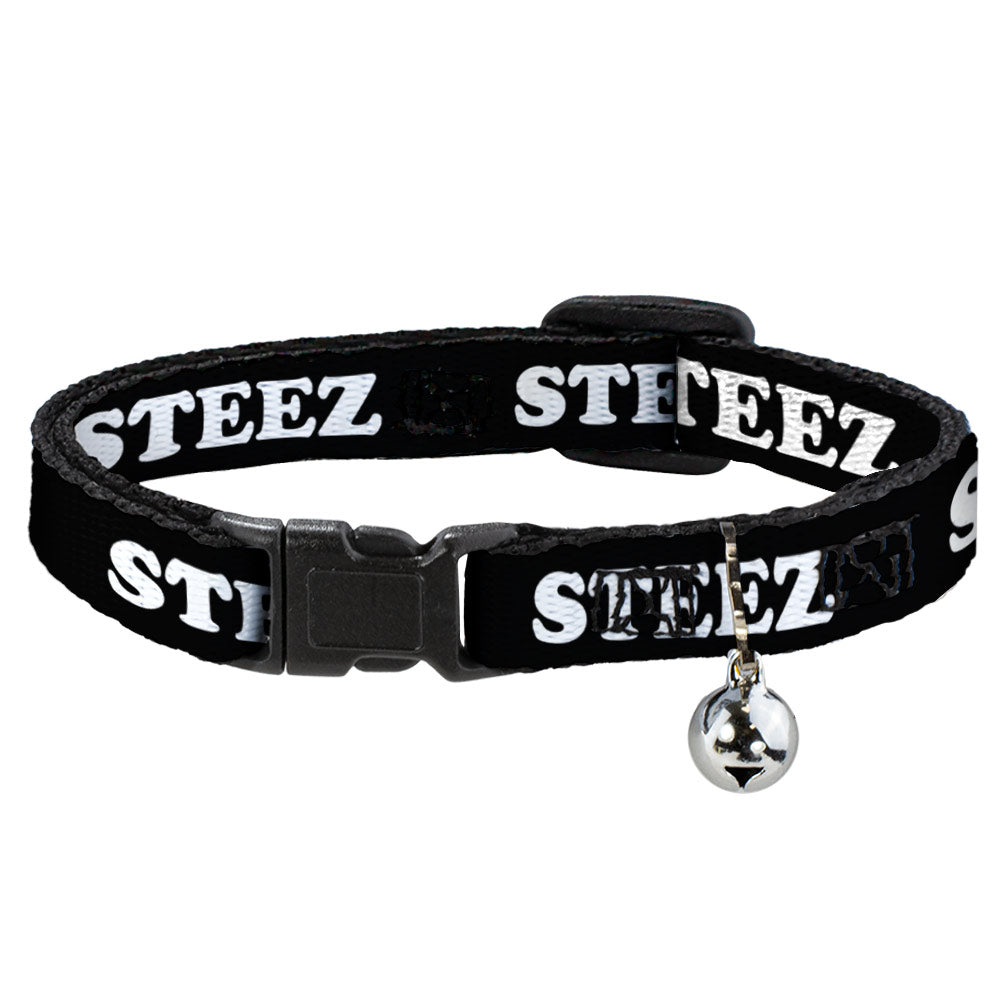 Cat Collar Breakaway - STEEZ Black White Breakaway Cat Collars Buckle-Down   