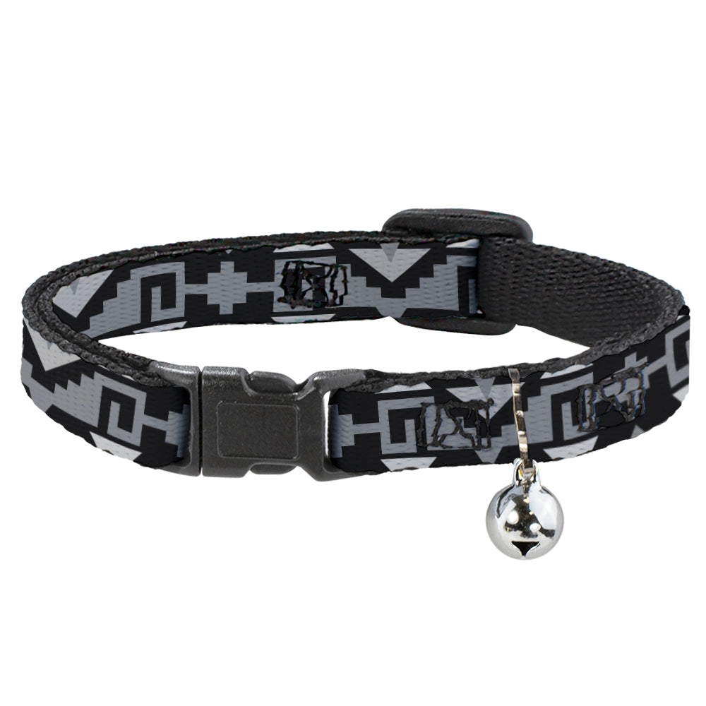 Cat Collar Breakaway - Navajo2 Black Gray Breakaway Cat Collars Buckle-Down   