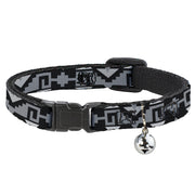 Cat Collar Breakaway - Navajo2 Black Gray Breakaway Cat Collars Buckle-Down   