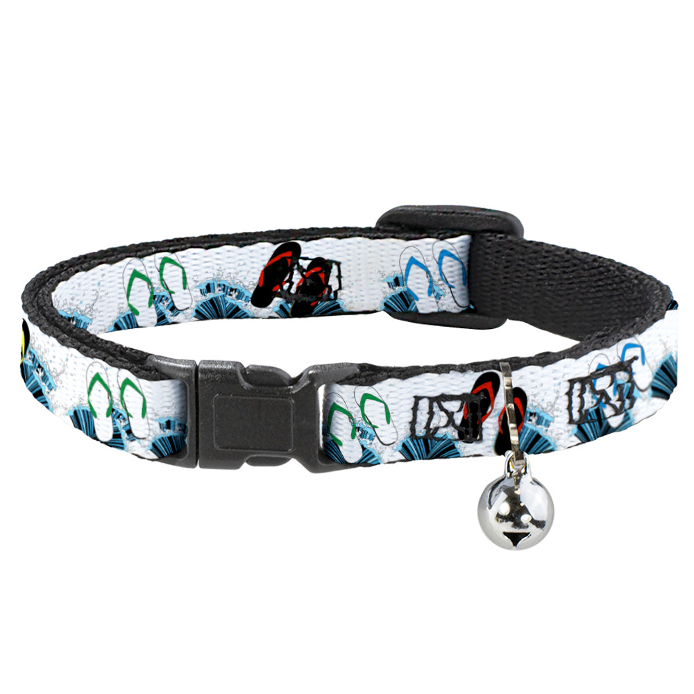 Cat Collar Breakaway - Beach Flip Flops Breakaway Cat Collars Buckle-Down   