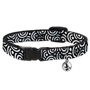 Cat Collar Breakaway - Bullseye Stacked Black White Breakaway Cat Collars Buckle-Down   