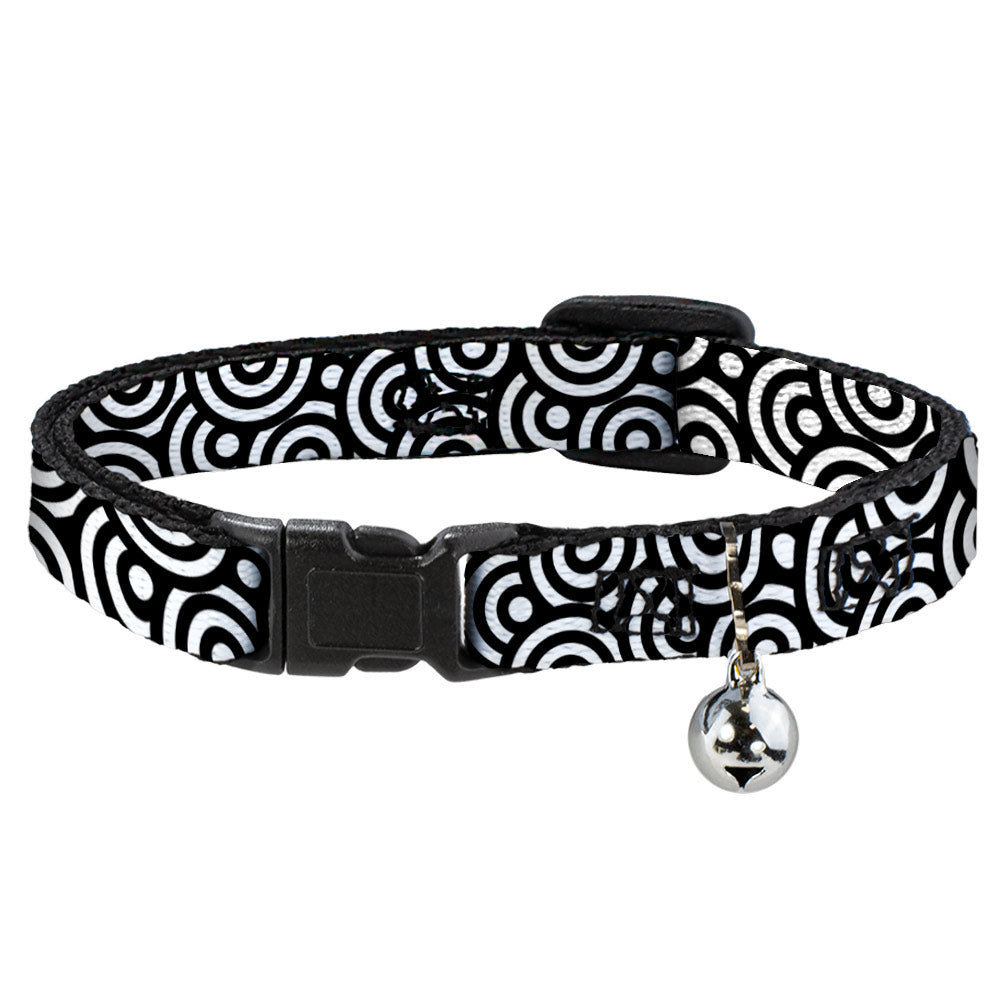 Cat Collar Breakaway - Bullseye Stacked Black White Breakaway Cat Collars Buckle-Down   