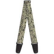 Guitar Strap - Doodle1 Cream Black Guitar Straps Buckle-Down   