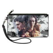 Canvas Zipper Wallet - SMALL - SUPERNATURAL 4-Character Poses Clouds Grays Full Color Canvas Zipper Wallets Supernatural   