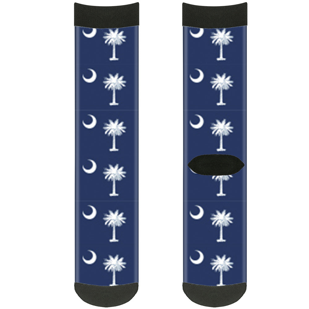 Sock Pair - Polyester - South Carolina Flags - CREW Socks Buckle-Down   