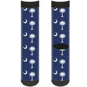 Sock Pair - Polyester - South Carolina Flags - CREW Socks Buckle-Down   