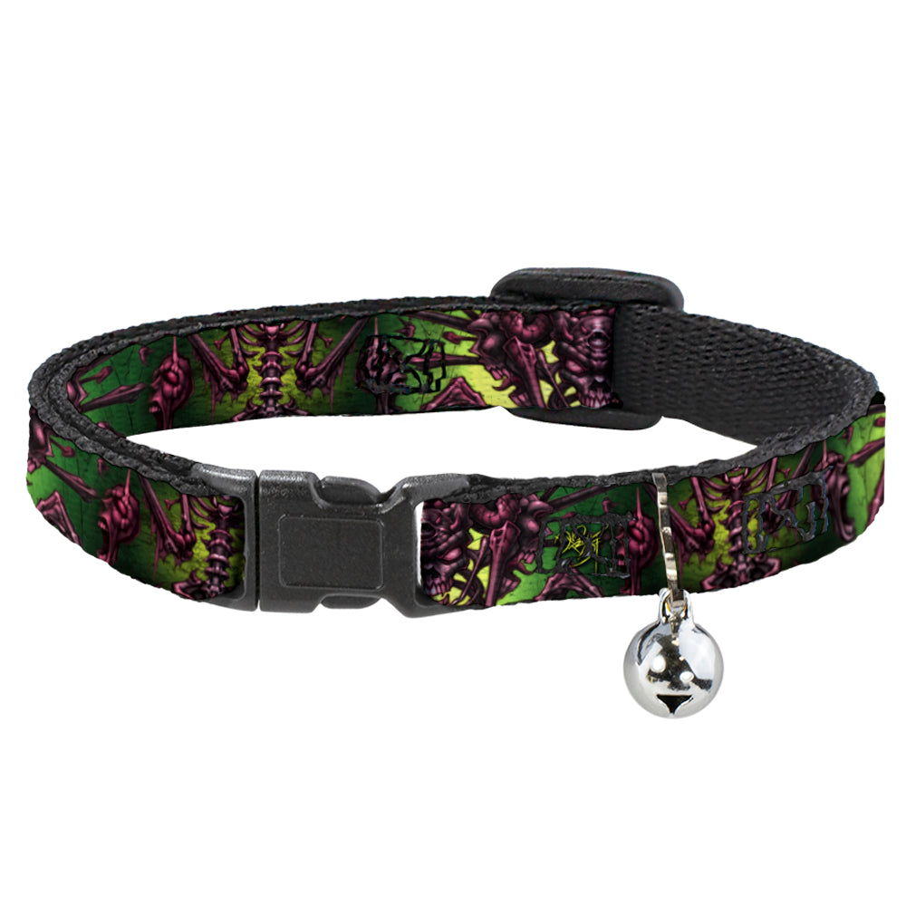 Cat Collar Breakaway - Tattoo Johnny-Bone Man Breakaway Cat Collars Tattoo Johnny   