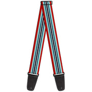 Guitar Strap - Stripes Red Blues White Guitar Straps Buckle-Down   