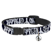 Cat Collar Breakaway - Peace Sketch Black White Breakaway Cat Collars Buckle-Down   