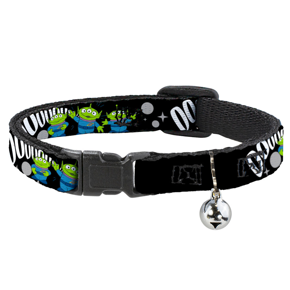 Cat Collar Breakaway - Toy Story 3-Aliens OOOOOHHH Black White Gray Breakaway Cat Collars Disney   