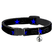 Cat Collar Breakaway - Star Black Blue Breakaway Cat Collars Buckle-Down   