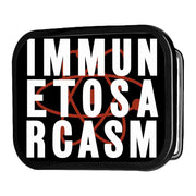 IMMUNE TO SARCASM Atom FCG Black Red White - Black Rock Star Buckle Belt Buckles The Big Bang Theory   