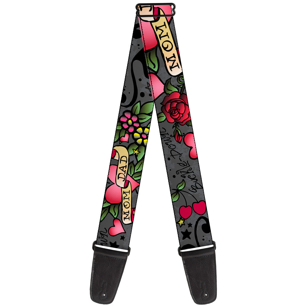 Guitar Strap - Mom & Dad Gray Guitar Straps Buckle-Down   