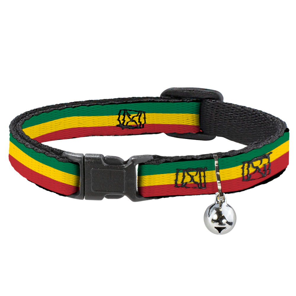 Cat Collar Breakaway - Rasta Breakaway Cat Collars Buckle-Down   