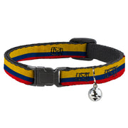 Cat Collar Breakaway - Colombia Flag Distressed Breakaway Cat Collars Buckle-Down   