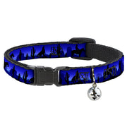 Cat Collar Breakaway - Cowboy Coyote Silhouettes Western Landscape Blues Black Breakaway Cat Collars Buckle-Down   
