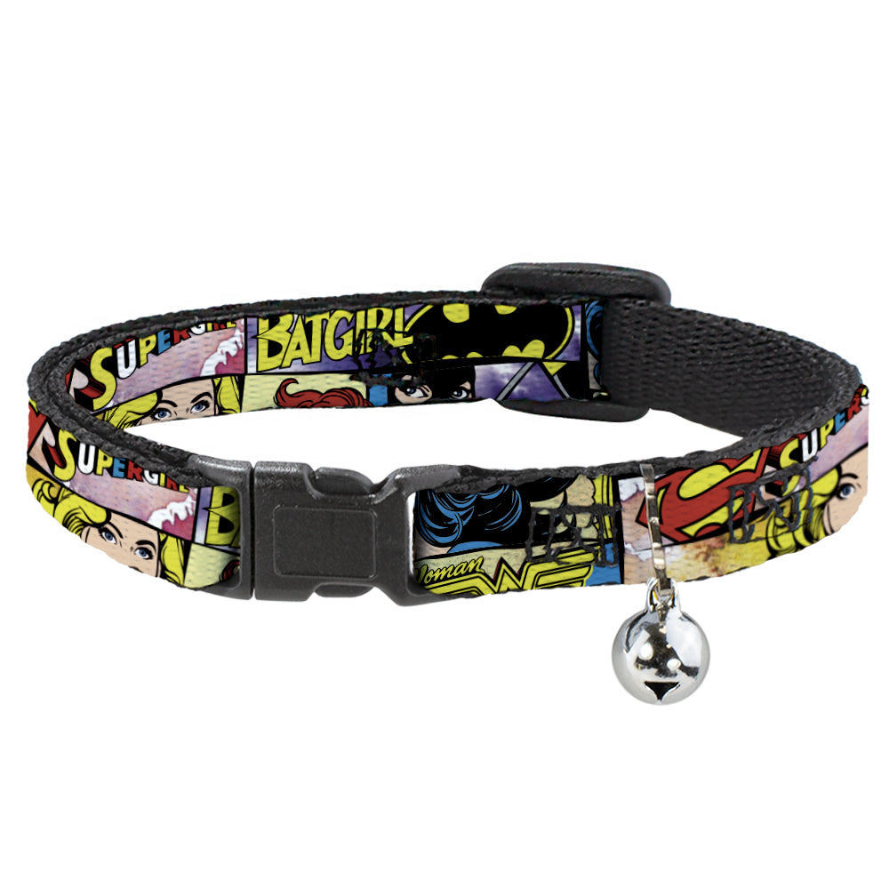 Cat Collar Breakaway - Superheroines Wonder Woman Supergirl Batgirl Breakaway Cat Collars DC Comics   
