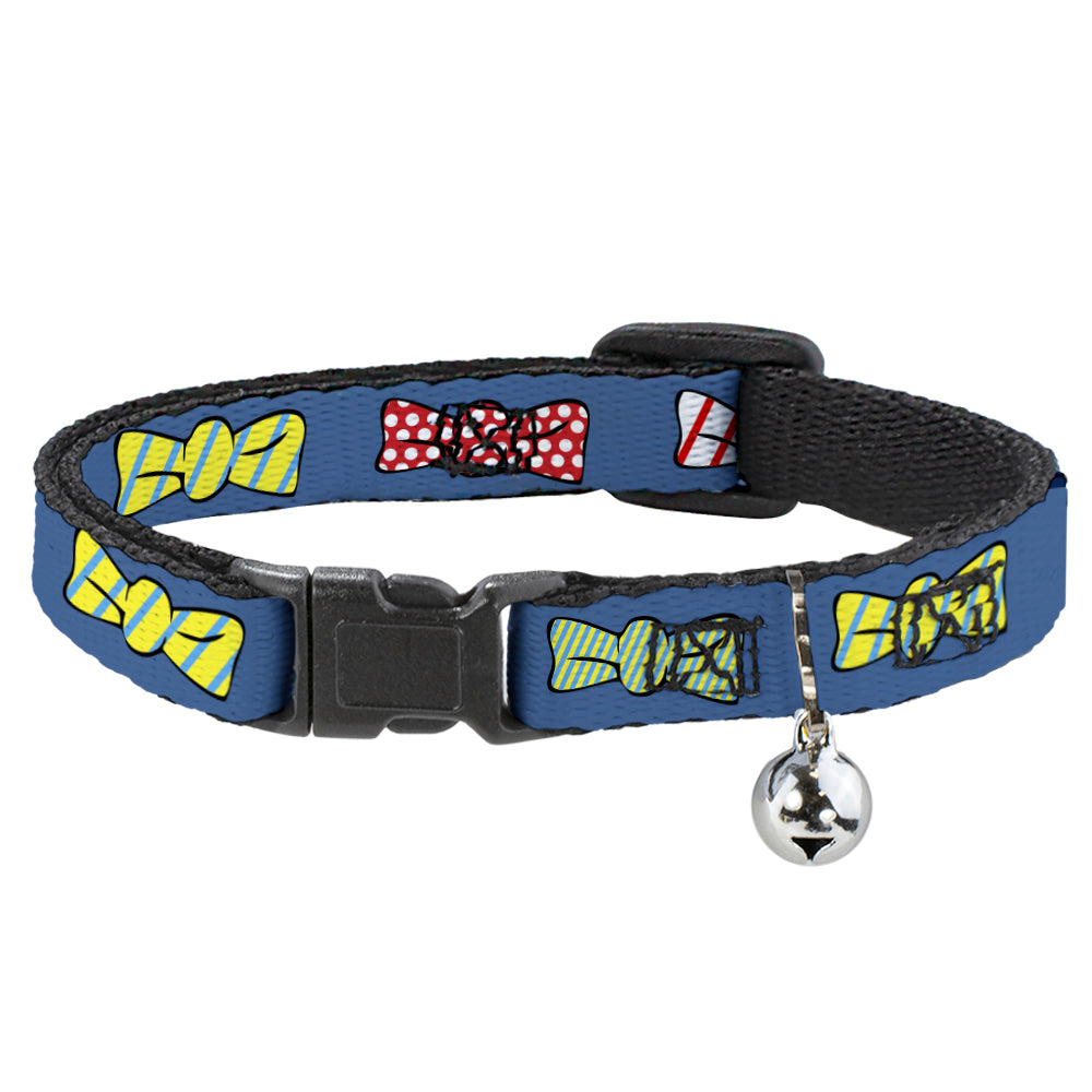Cat Collar Breakaway - Bowties Blue Multi Color Breakaway Cat Collars Buckle-Down   