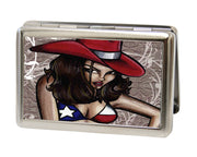 Business Card Holder - LARGE - Fuck Texas Part I FCG Metal ID Cases Sexy Ink Girls   