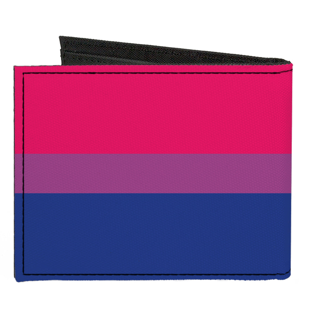Canvas Bi-Fold Wallet - Flag Bisexual Pink Purple Blue Canvas Bi-Fold Wallets Buckle-Down   