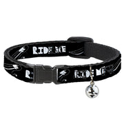 Cat Collar Breakaway - RIDE ME Surfboard Black White Breakaway Cat Collars Buckle-Down   