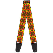 Guitar Strap - Four Dot Gradient Brown Yellow Red Guitar Straps Buckle-Down   