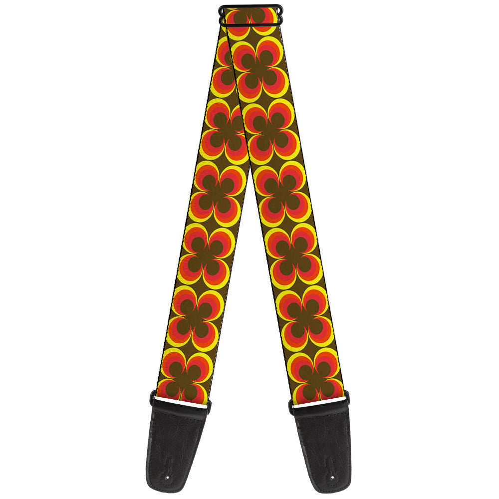Guitar Strap - Four Dot Gradient Brown Yellow Red Guitar Straps Buckle-Down   