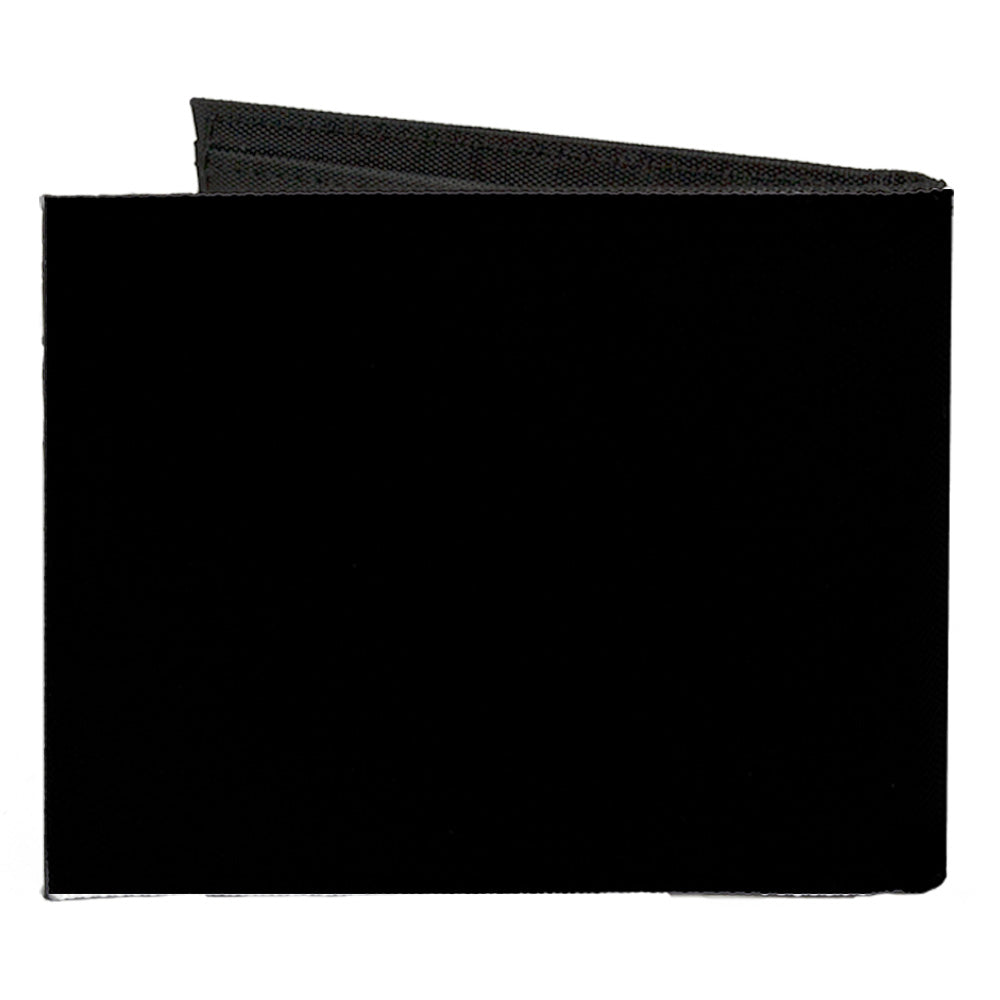 Canvas Bi-Fold Wallet - Corvette C3 Crossed Flags Logo Black Canvas Bi-Fold Wallets GM General Motors   