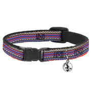 Cat Collar Breakaway - Aztec15 Blues Yellow Orange Gray Breakaway Cat Collars Buckle-Down   