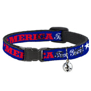 Cat Collar Breakaway - 'MERICA FUCK YEAH! Star Blue Red White Breakaway Cat Collars Buckle-Down   
