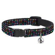 Cat Collar Breakaway - Mini Stars Black Multi Color Breakaway Cat Collars Buckle-Down   