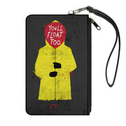 Canvas Zipper Wallet - SMALL - It Georgie Raincoat Balloon YOU'LL FLOAT TOO Pose Gray Canvas Zipper Wallets IT Default Title