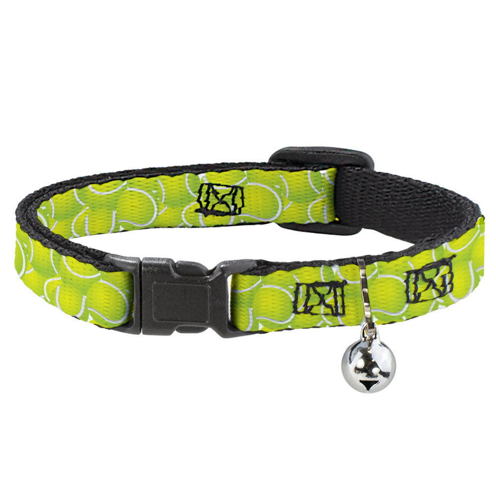 Cat Collar Breakaway with Bell - Tennis Balls Stacked Breakaway Cat Collars Buckle-Down   