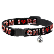 Cat Collar Breakaway - I "Heart" BACON Black Bacon Breakaway Cat Collars Buckle-Down   