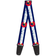 Guitar Strap - Colorado Flag Snowboarder Weathered Guitar Straps Buckle-Down   