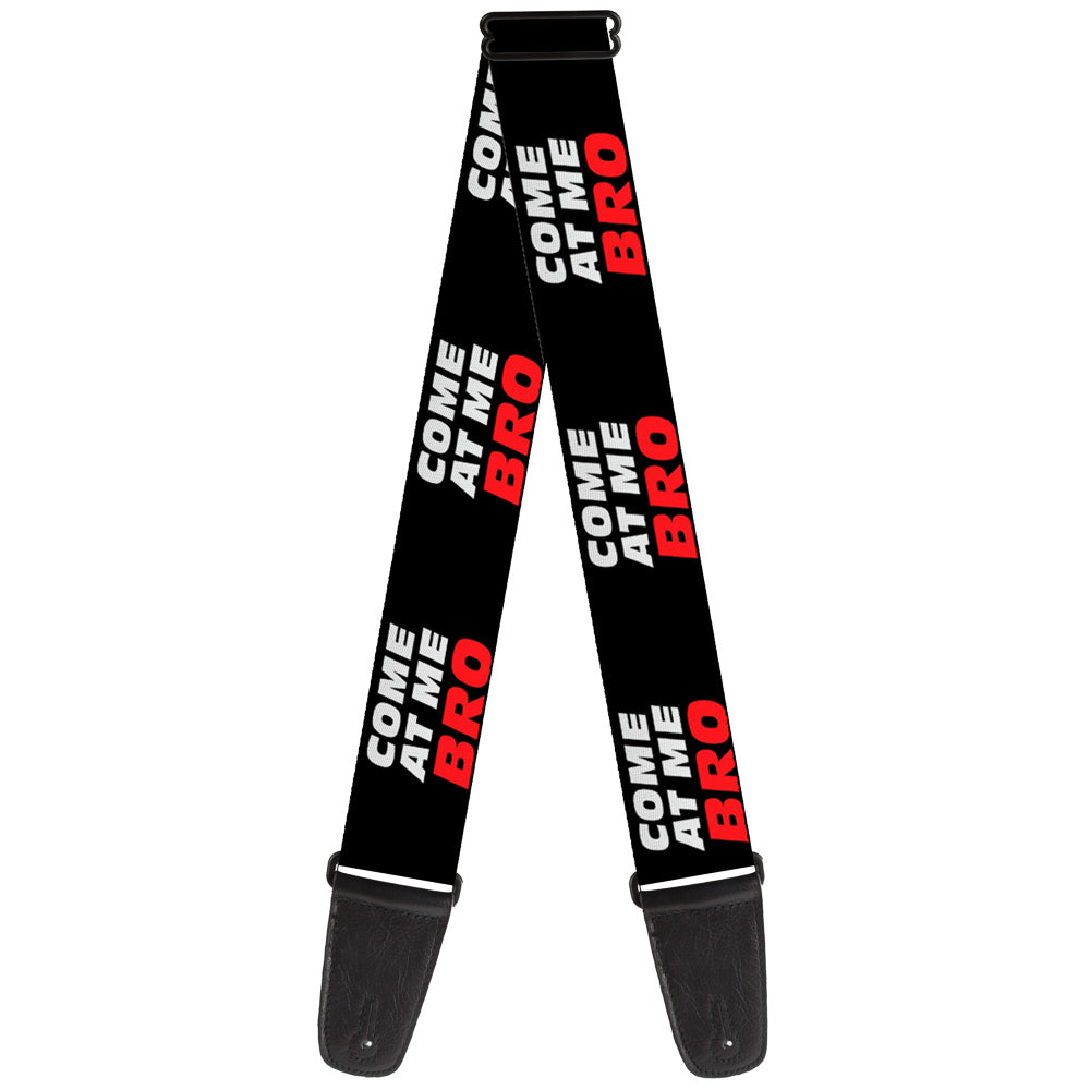 Guitar Strap - COME-AT ME-BRO Black White Red Guitar Straps Buckle-Down   