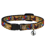 Cat Collar Breakaway - Tattoo Johnny-Bird & Rose Breakaway Cat Collars Tattoo Johnny   