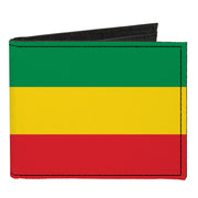 Canvas Bi-Fold Wallet - Rasta Canvas Bi-Fold Wallets Buckle-Down   