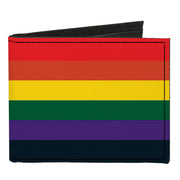 Canvas Bi-Fold Wallet - Rainbow Canvas Bi-Fold Wallets Buckle-Down   