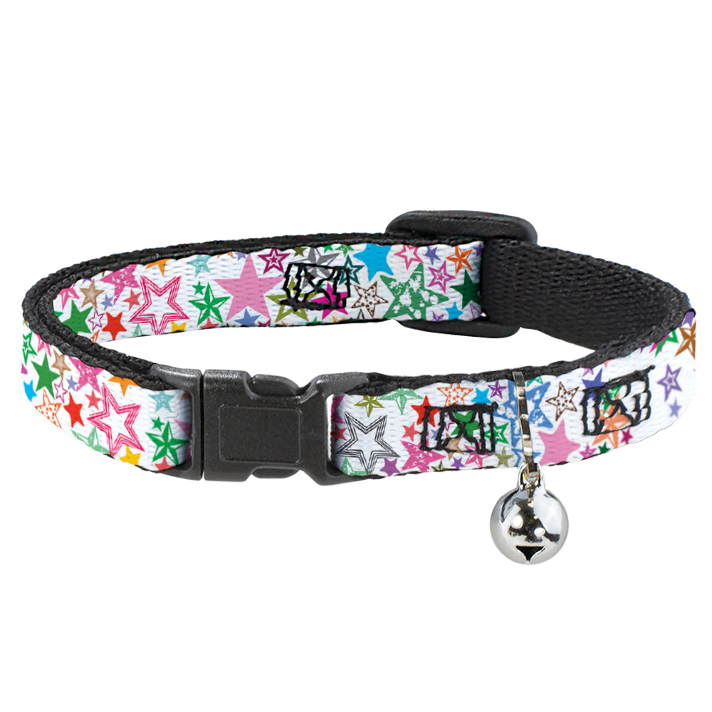 Cat Collar Breakaway - Stargazer White Multi Color Breakaway Cat Collars Buckle-Down   