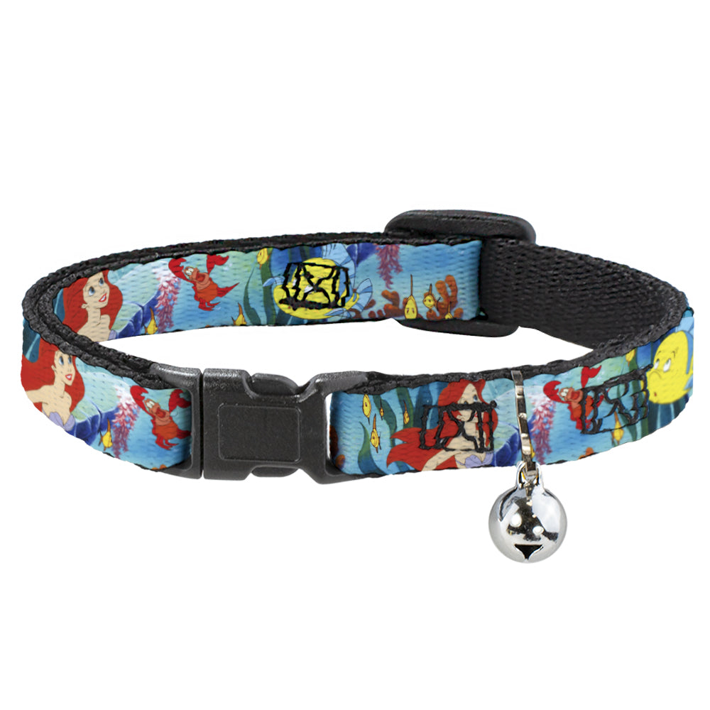 Cat Collar Breakaway - Ariel, Sebastian & Flounder Scene Breakaway Cat Collars Disney   