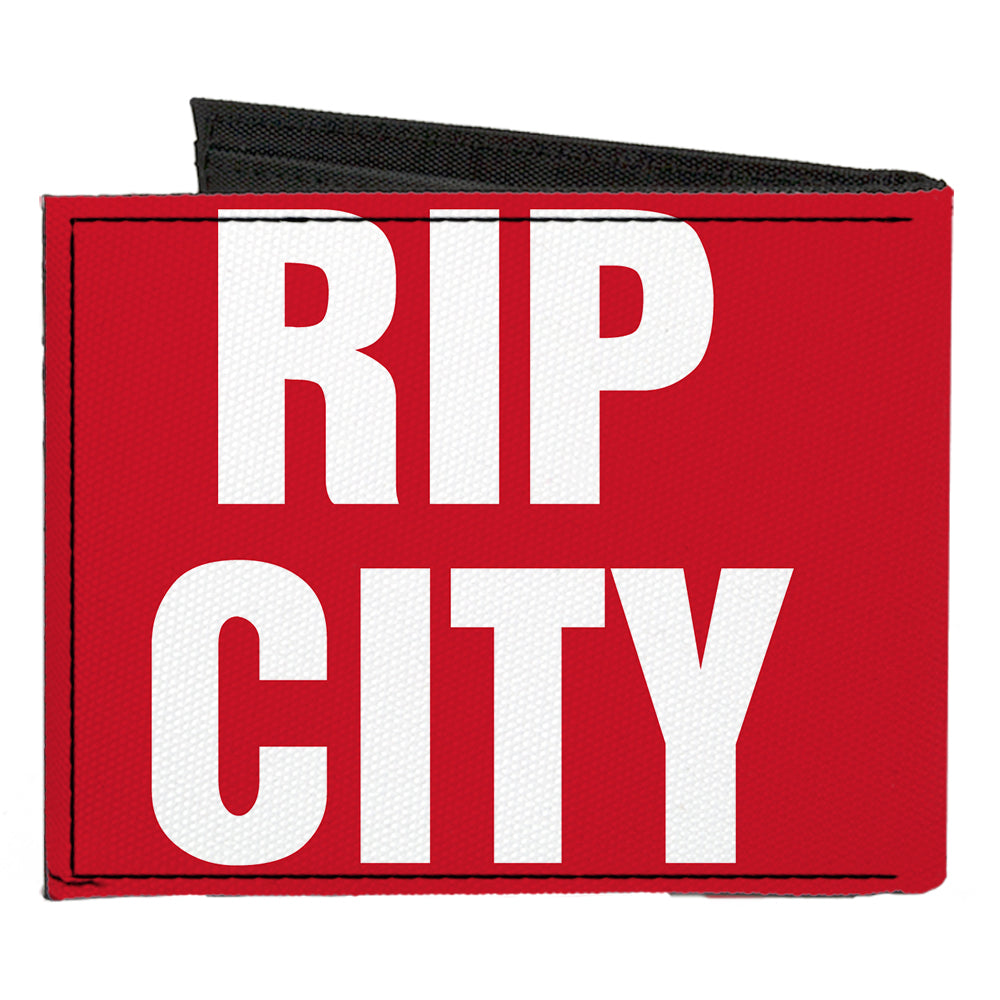 Canvas Bi-Fold Wallet - RIP CITY Red White Canvas Bi-Fold Wallets Buckle-Down   