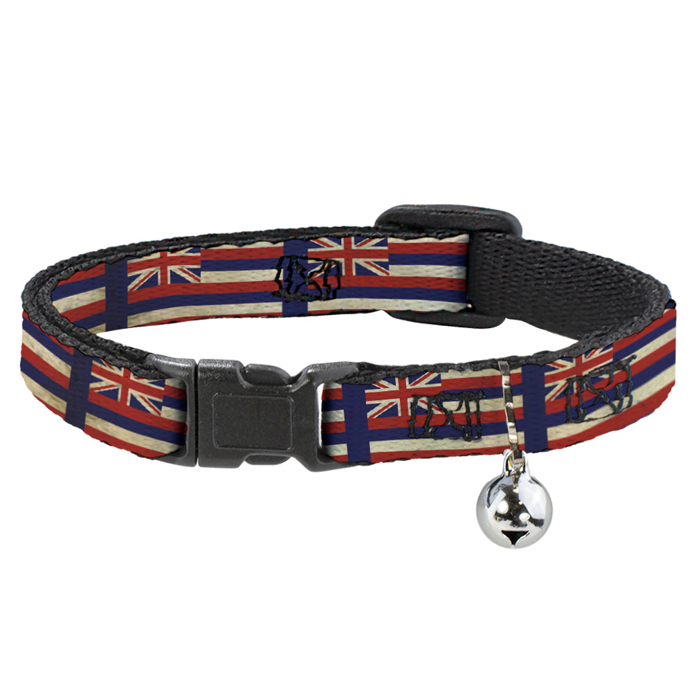 Cat Collar Breakaway - Hawaii Flags2 Navy Breakaway Cat Collars Buckle-Down   