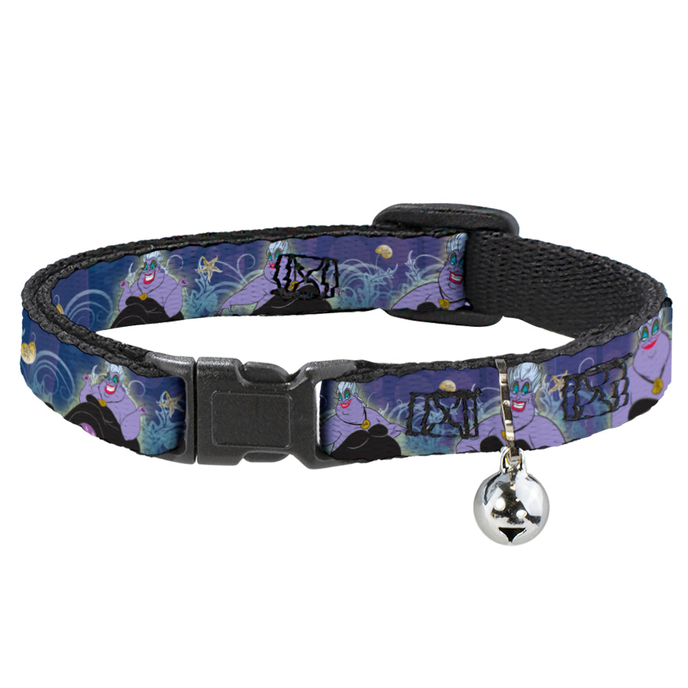 Cat Collar Breakaway - Ursula 4-Poses Shells Ivy Bubbles Purples Blues Breakaway Cat Collars Disney   